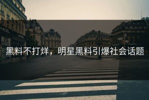黑料不打烊，明星黑料引爆社会话题