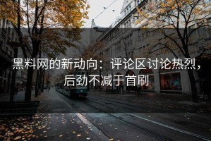 黑料网的新动向：评论区讨论热烈，后劲不减于首刷