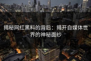 揭秘网红黑料的背后：揭开自媒体世界的神秘面纱