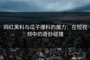 网红黑料与瓜子爆料的魔力：在短视频中的奇妙碰撞
