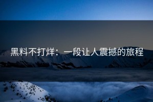 黑料不打烊：一段让人震撼的旅程