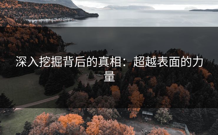 深入挖掘背后的真相：超越表面的力量