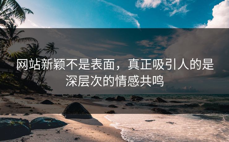 网站新颖不是表面，真正吸引人的是深层次的情感共鸣