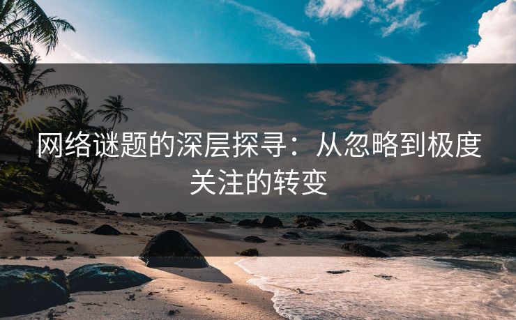 网络谜题的深层探寻：从忽略到极度关注的转变