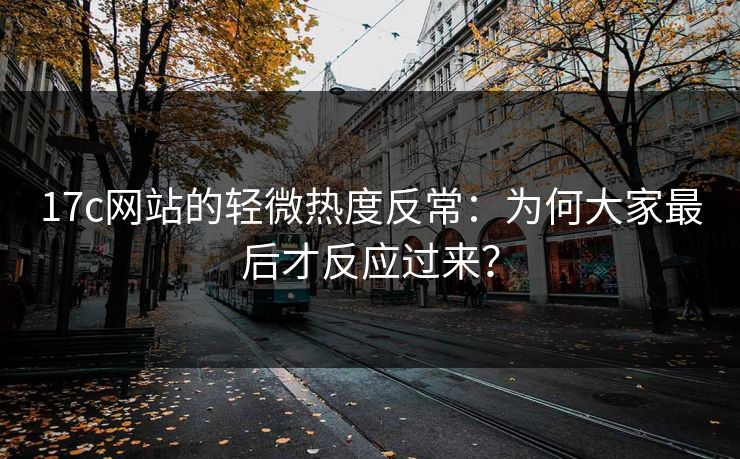 17c网站的轻微热度反常：为何大家最后才反应过来？